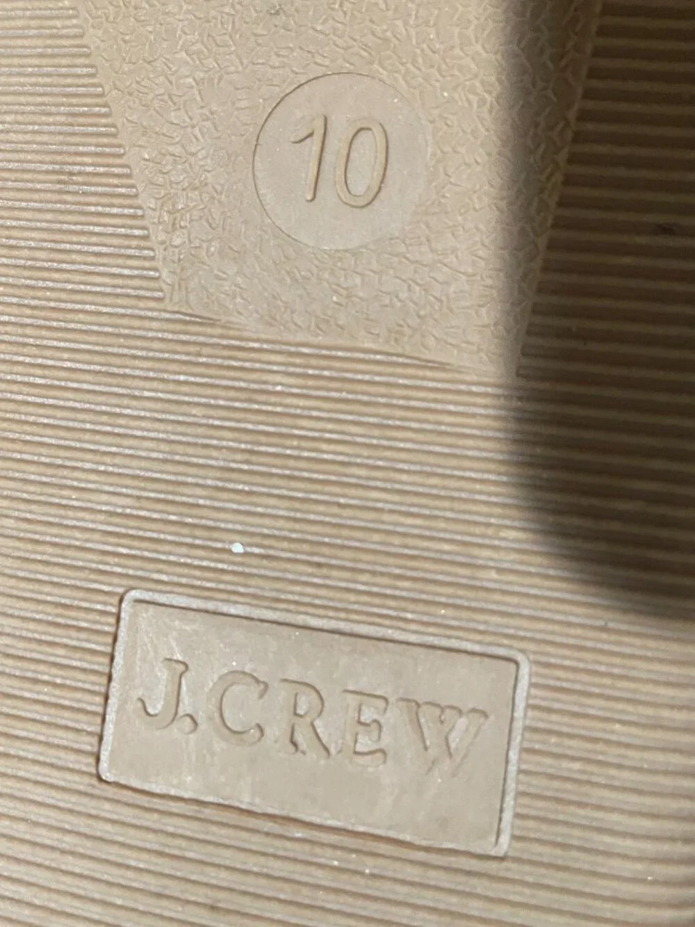 J.Crew Womens Faux Fur Lined Moccasin Slippers Size10 Suede Tan&Cream Rubber Sol